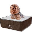 Cama para Cachorro e Gato Caminha em Suede Marrom + Lençol Impermeável Branco 60X60x24cm BF Colchões Cama para Cachorro e Gato Caminha em Suede Marrom + Lençol Impermeável Branco 60X60x24cm BF Colchões