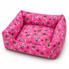 Cama Para Cachorro E Gato Premium Caminha Pet Quadrada Com Ziper Estampada 58x58cm
