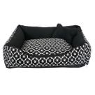 Cama para Cachorro Grande 70X55 Com Zíper Estampa Ossinho Patinha Preto