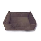 Cama para Cachorro Marrom Camurça com Zíper