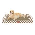 Cama para Cachorro NANUYA Ortopédica XL Impermeável Marrom Quadriculada 66x56 cm
