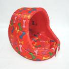 Cama para Cachorro ou Gato (MODELO IGLU NYLON) Caminha Pet PEQUENA 34cm x 40cm x 30 cm- Muito Confortável - VERMELHO
