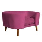 Cama Para Cachorro Pet Sofá Gato Pé Palito Caminha Confortável com Almofada Veludo Pink