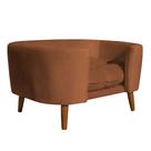 Cama Para Cachorro Pet Sofá Gato Pé Palito Caminha Confortável com Almofada Veludo Terracota