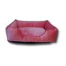 Cama para Cachorro Rose Camurça com Zíper