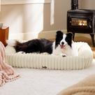 Cama para cães Bedsure, fofa, lavável, peluda, veludo, para cães XL