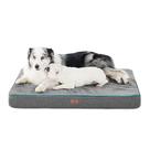 Cama para cães Bedsure Memory Foam Ortopédica Impermeável Cinza L Plus