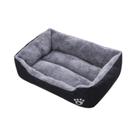 Cama Para Cães Grande, Média E Pequena, Tapete De Dormir Para Animais De Estimação Preto, Plush,