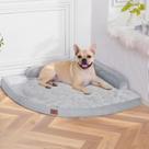 Cama para cães MEKIY Orthopaedic Egg-Cate Foam Cinza Médio