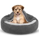 Cama para cães SIWA MARY SIWA MARY pequena com cobertor anexado de 23 polegadas
