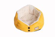 Cama para Gato Armarkat C75HMB Dourada com Textura Waffle e Pelúcia 56x46x36 cm