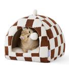 Cama para Gatos LE SURE 2 en 1 Cueva para Gatos de Interior Marrón 40 cm Cama para Gatos LE SURE 2 en 1 Cueva para Gatos de Interior Marrón 40 cm