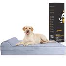 Cama para Perro KOPEKS Ortopédica de Espuma Viscoelástica Extra Grande Gris