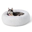 Cama para Perros Bedsure Calmante en Forma de Donut Lavable para Perros Grandes Gris