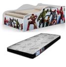 Cama Para Quarto De Menino Tamanho Solteiro Carro Decoração Tema Adesivada Já Com Colchão 188x88 Incluso