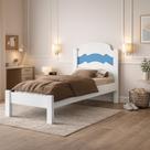 Cama Para Quarto de Solteiro em MDF Estilo Moderno e Minimalista Com Pés Reforçados Iris
