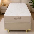 Cama Para Solteiro Conjunto Box Solteiro Jasmim Plus 188x88 Base Colchão de Molas ensacadas Cama Para Solteiro Conjunto Box Solteiro Jasmim Plus 188x88 Base Colchão de Molas ensacadas