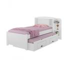 Cama Para Solteiro Milênio Com Box 2 Gavetas Plus - D' Doro Branco