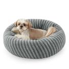 Cama pequena para cães MIXJOY 58x58x20 cm Rosquinha cinza lavável