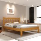 Cama Perola Queen 160 Madeira Maciça Reforçada Mel Nemargi