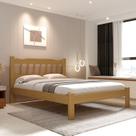 Cama Perola Queen 160 Madeira Maciça Reforçada Nogueira Nemargi