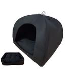 Cama Pet 2x1 Casinha Cabana Toca Iglu Almofada Cães Gato G