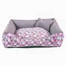 Cama Pet Caminha para Cachorro ou Gato P 100% Algodão + Ossinho Rosa Cinza Cama Pet Caminha para Cachorro ou Gato P 100% Algodão + Ossinho Rosa Cinza