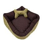 Cama Pet de Canto Luna Impermeável Extra Grande Marrom Avelã Cama Pet de Canto Luna Impermeável Extra Grande Marrom Avelã