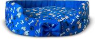 Cama Pet Europa Caminha cachorro e gato Grande I love Pet Lavável Azul Estampado