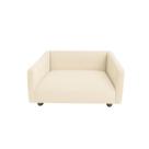 Cama Pet Kiara Baby Estofada para Cães e Gatos Bege 60x50cm