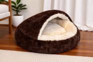 Cama pet nuvem coberta donut fechada caminha com cobertura pelucia iglu plush casinha super aconchegante