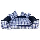 Cama Pet Onix Extra Grande Quadrada Impermeável Variação: Cookie Xadrez Azul Cama Pet Onix Extra Grande Quadrada Impermeável Variação: Cookie Xadrez Azul