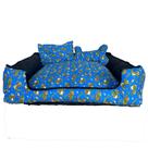 Cama Pet Onix Médio Quadrada Impermeável Variação: Dino Azul Royal Cama Pet Onix Médio Quadrada Impermeável Variação: Dino Azul Royal