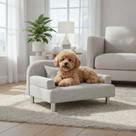 Cama Pet Sofá Poltrona Para Caes e Gato Filó VeloSuede Cinza - Tapecaria Maranatta