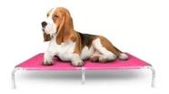 Cama Pet Suspensa Cão E Gato Tamanho G Ortopédica Cor Rosa