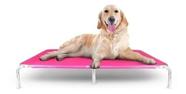 Cama Pet Suspensa Cão Gato Tamanho GG Ortopédica Cor Rosa