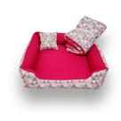 Cama Pet Tamanho P com Edredom - Lavável, com Zíper e Fundo Impermeável.