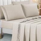 Cama Posta King Size Lizzie 300 Fio Lençol Luxo 100% algodao Bordado