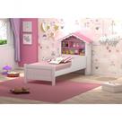 Cama Princesa Com Prateleiras E Colchão Estilo Casinha Para Meninas