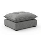 Cama Puff para Pet Tatite Decor para Cachorro e Gato em Linho Cinza 55cm X 40cm X 20cm Cama Puff para Pet Tatite Decor para Cachorro e Gato em Linho Cinza 55cm X 40cm X 20cm