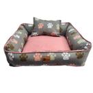 Cama Quadrada, Cachorro e Gato, Pet, Luxo, Zíper e Enchimento Removível para Lavagem, Suede, Macia, Tamanhos PMG Cor Rosê e Patinhas Cama Quadrada, Cachorro e Gato, Pet, Luxo, Zíper e Enchimento Removível para Lavagem, Suede, Macia, Tamanhos PMG Cor Rosê e Patinhas