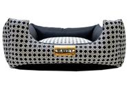 Cama Quadrada para Cachorro ou Gato Luppet Luxo Preto Vime