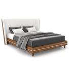 Cama Queen 160cm Com Cabeceira Many P02 Bouclê Off/Caramelo - Mpozenato
