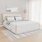 Cama Queen 4 Gavetas Íris CabeCasa MadeiraOriginals Branco/Natural