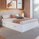 Cama Queen com Baú 4 portas para Colchão 198x158cm Multimóveis CR40133