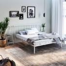 Cama Queen em Aço Begônia CabeCasa MadeiraOriginals