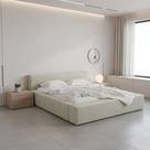 Cama Queen Estofada Linho Moderna Estrutura Robusta Premium Siena 160cm