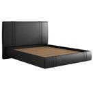 Cama Queen Flutuante Com Cabeceira 160cm Astra S04 material sintético Preto - Lyam Decor