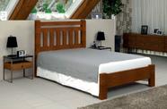 Cama Queen Size Bari de Madeira Maciça Angelim Pedra/Tauari - Cor Castanho Cama Queen Size Bari de Madeira Maciça Angelim Pedra/Tauari - Cor Castanho