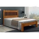 Cama Queen Size Pérola de Madeira Maciça Angelim Pedra/Tauari - Imbuia